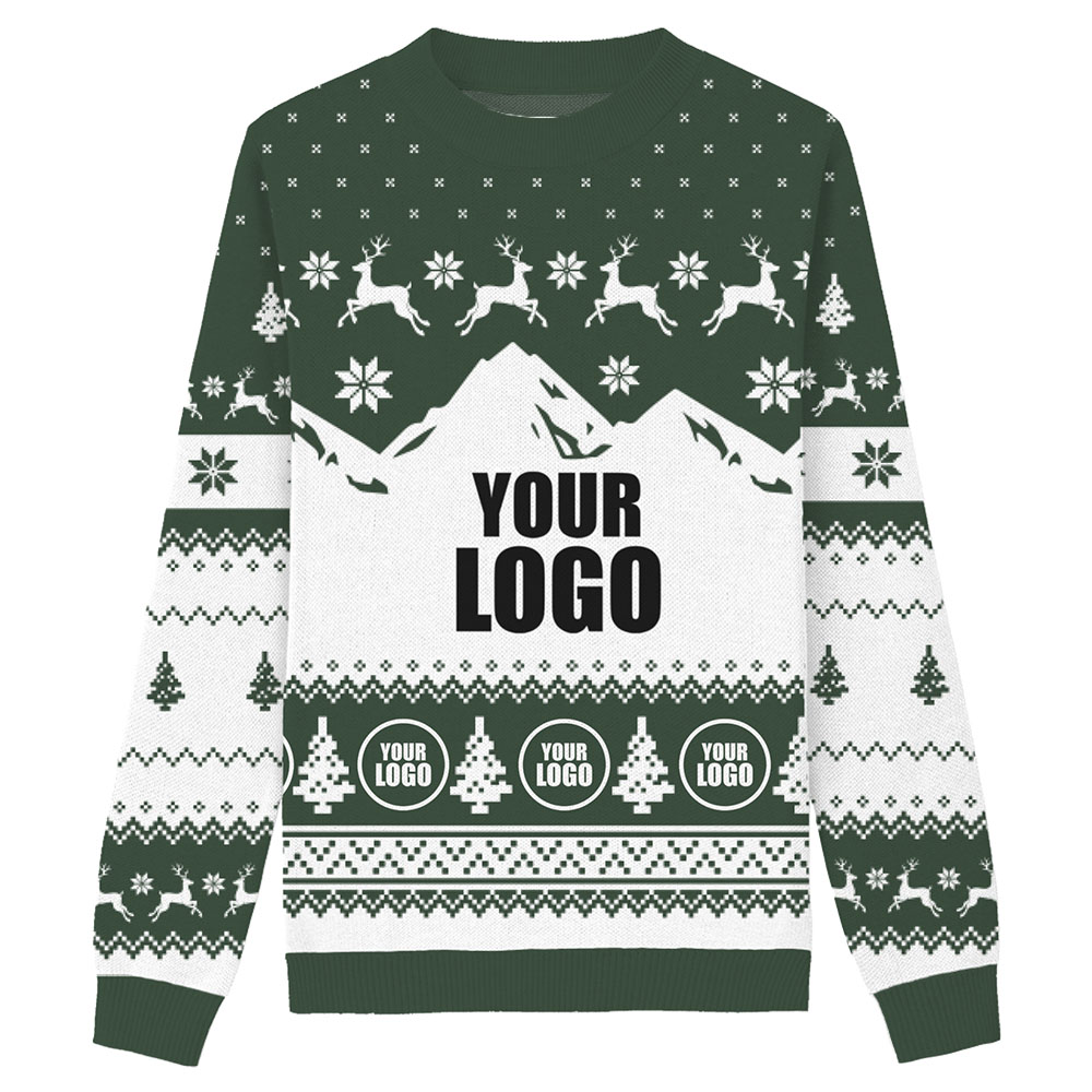 Custom Company Logo Knitted Ugly Christmas Sweater 4